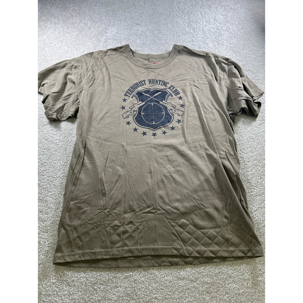 Rothco Men's T-Shirt 2XL Olive Green Cotton Polyester Hunting Club